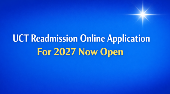 UCT Readmission Online Application For 2027 Now Open