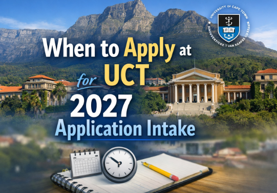 When to Apply at UCT for 2027 Application Intake
