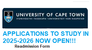 UCT Readmission Online Application For 2025-2026 - Apply Online ...