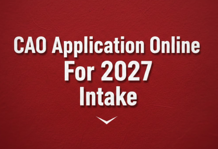 CAO Application Online For 2027 Intake